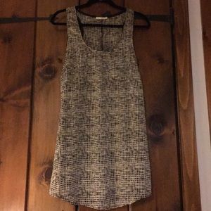 Shulami racerback silk like tunic tank detail trim